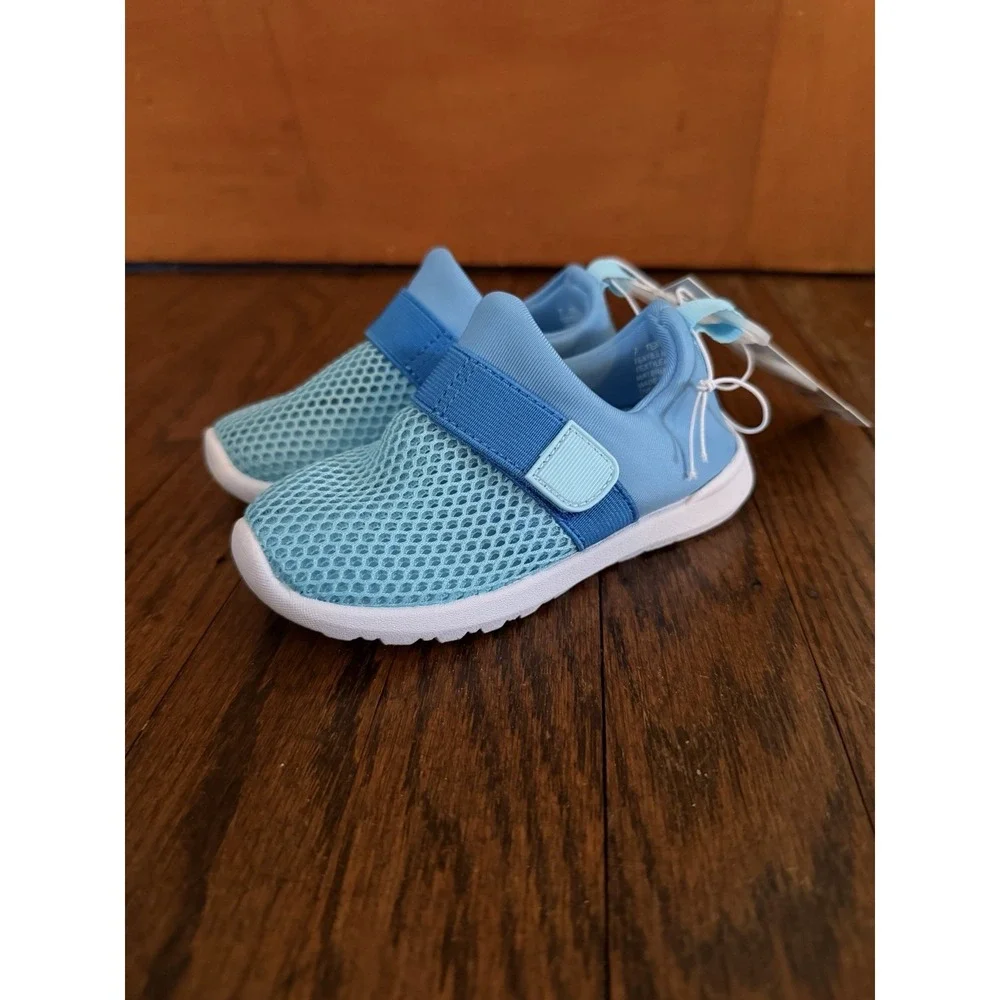 Cat & Jack Unisex Toddler Light Blue Slip-On Water Shoes Size 7 NWOB Mesh Top